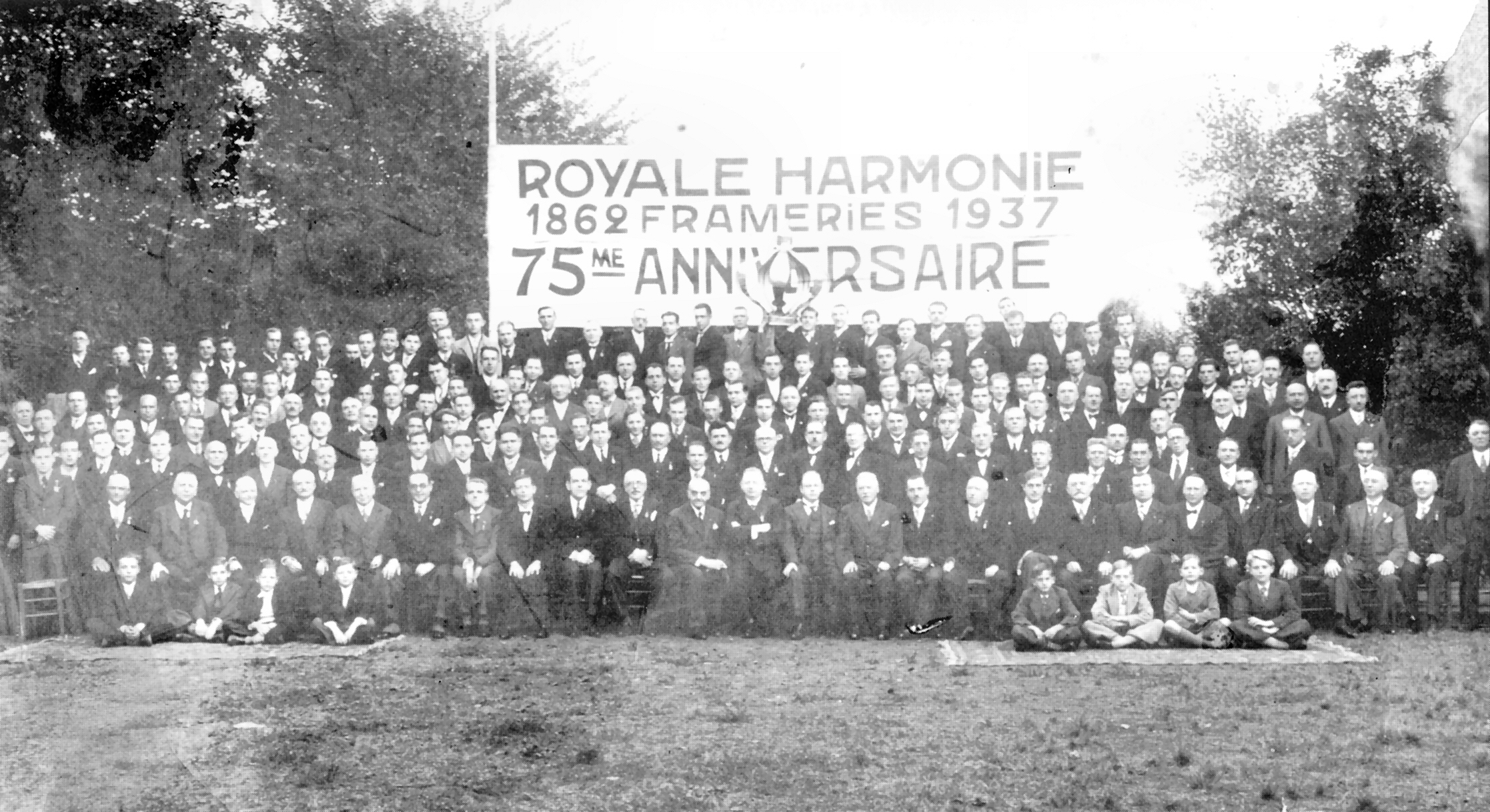 Frameries : La Royale Harmonie en 1937.