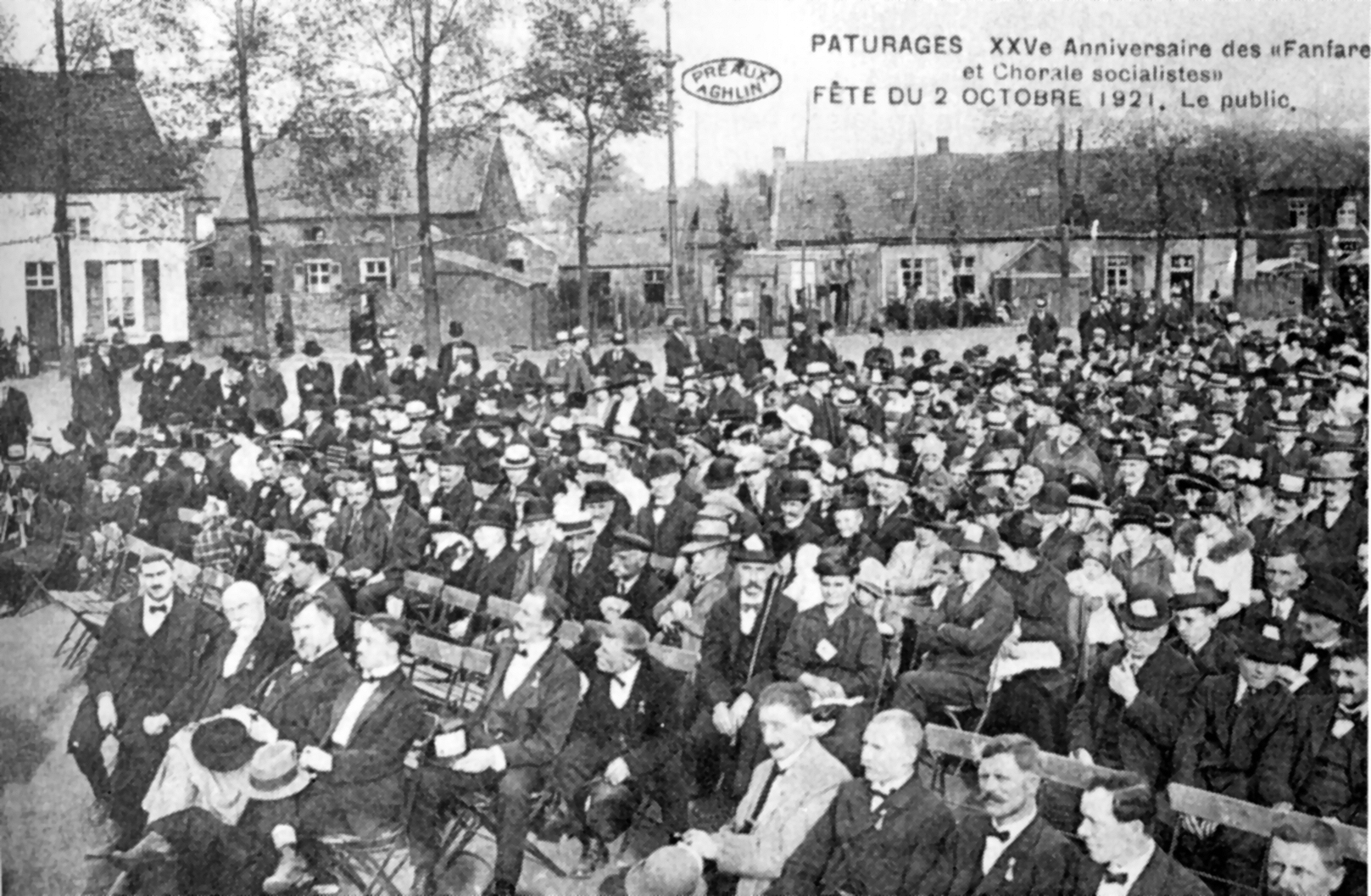 Pâturages : Anniversaire des fanfare et chorale socialistes - Le public (2 octobre 1921).