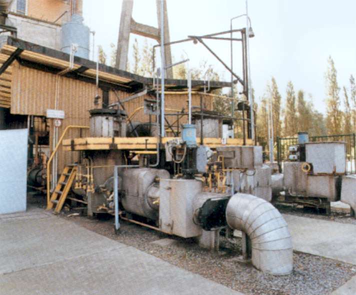 Baudour : La station gaz cokerie et gaz naturel (décembre 1993)