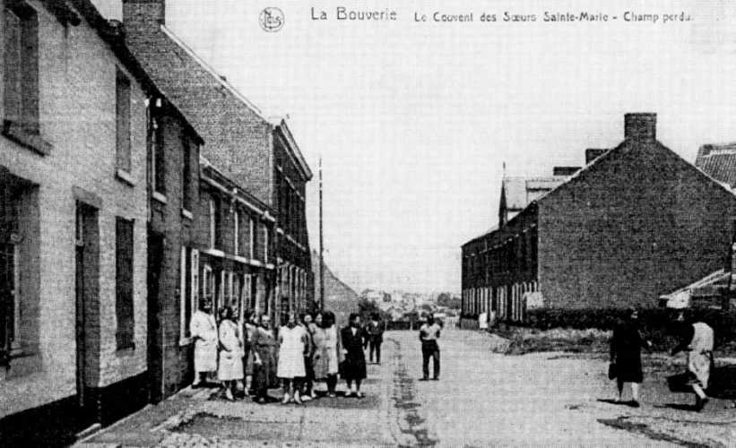 La Bouverie : Le Couvent des Soeurs Sainte-Marie - Champ perdu (vers 1930).
