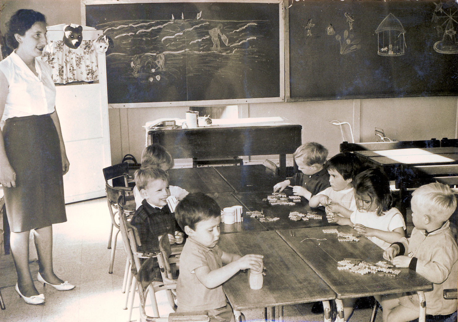 Cuesmes : septembre 1965 - Ecole des Sorbiers Classe Yvette Lemaire