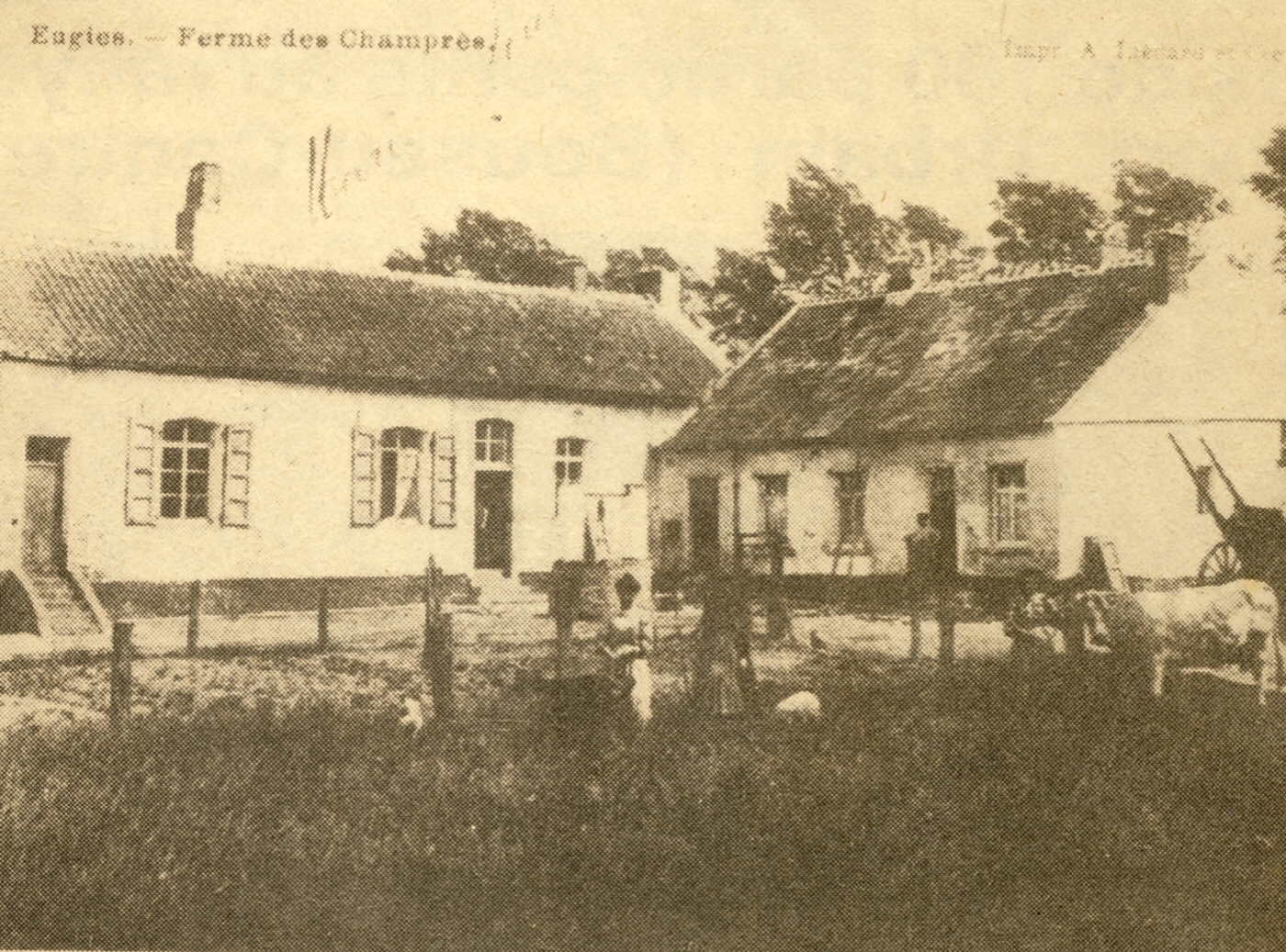 Eugies : La ferme des Champrès, une ferme qui porte le nom de l'ancienne seigneurie où elle fut bâtie.