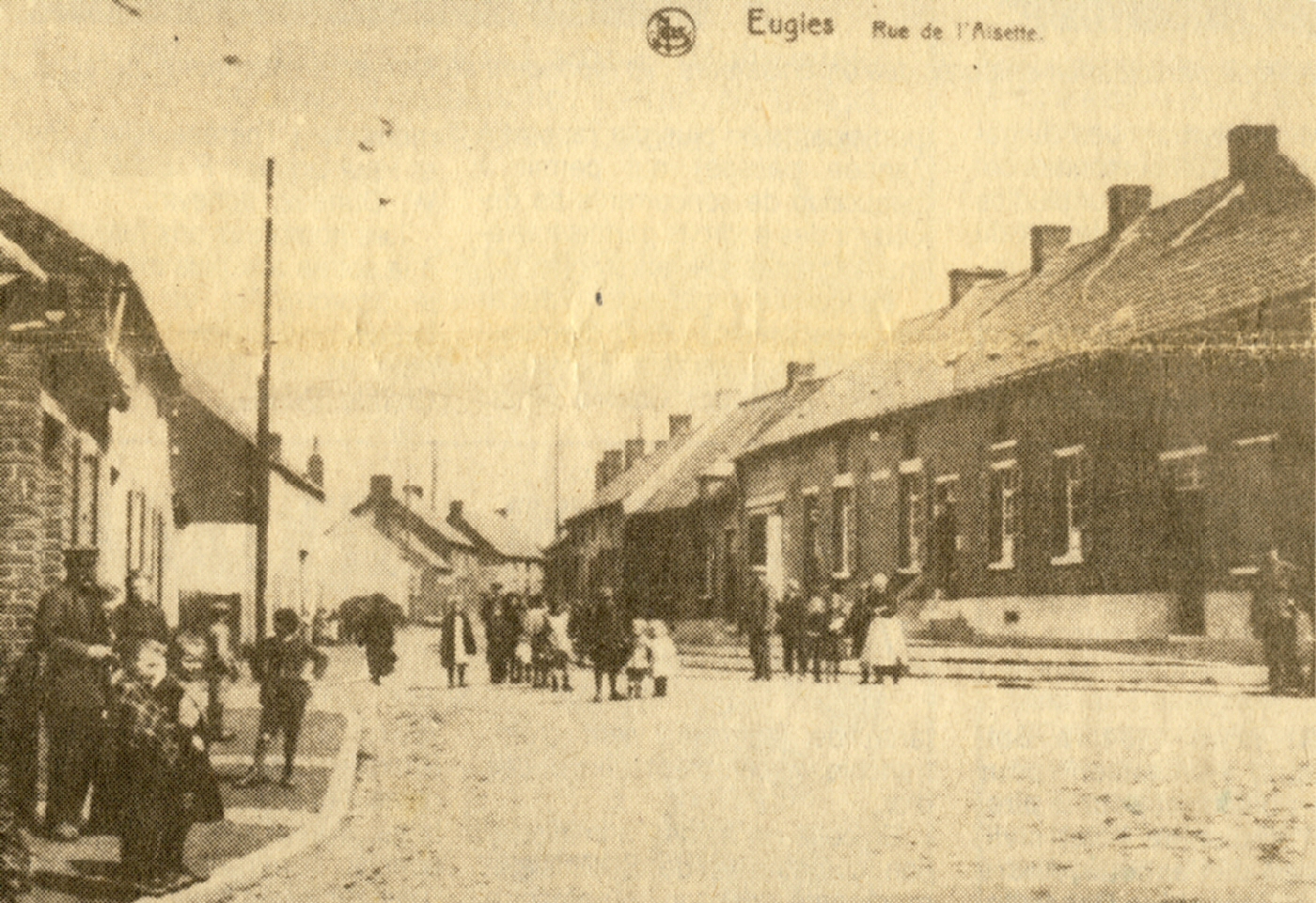 Eugies : rue de l'Aisette qui deviendra la rue Winston Churchill en 1908.