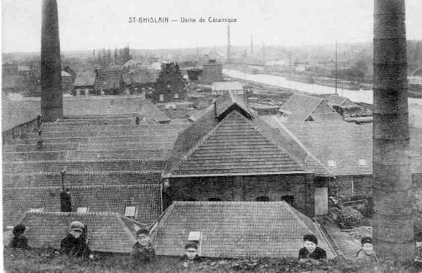 Saint-Ghislain : Usine de céramique (près du canal).