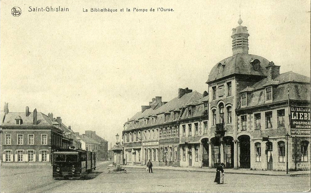 Saint-Ghislain : La Bibliothèque et la Pompe de l'Ourse.