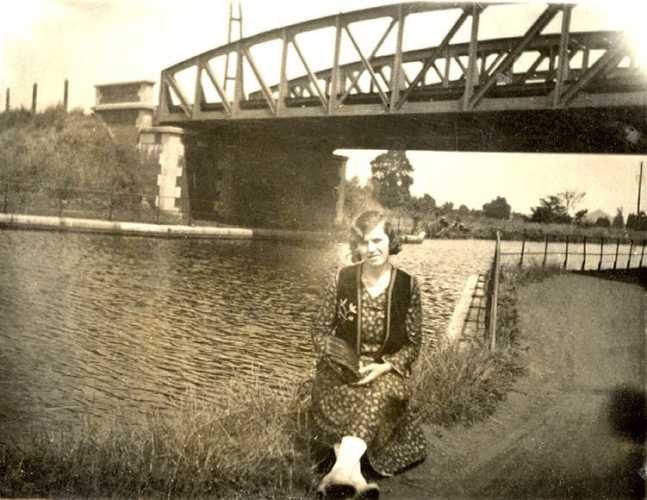 Saint-Ghislain : Ancien pont bleu St-ghislain (1938).