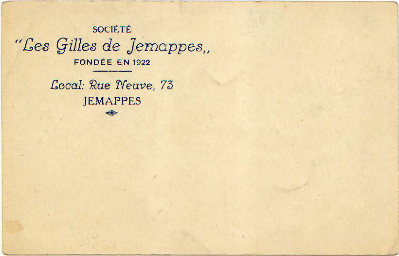 Jemappes : Société des Gilles de Jemappes fondée en 1922.