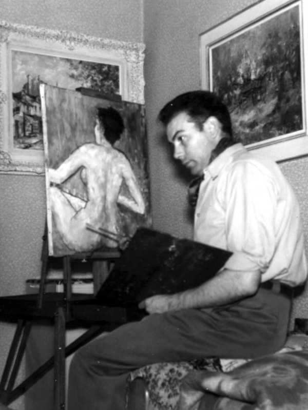 Le jeune peintre finissant " L'espagnole assise"