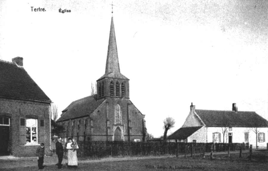 Tertre : Eglise construite entre 1852 et 1853. Situation : rue Defuisseaux.