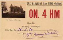 Harveng : chateau de Marchiennes - carte radio en 1930 vers l'Allemagne.
