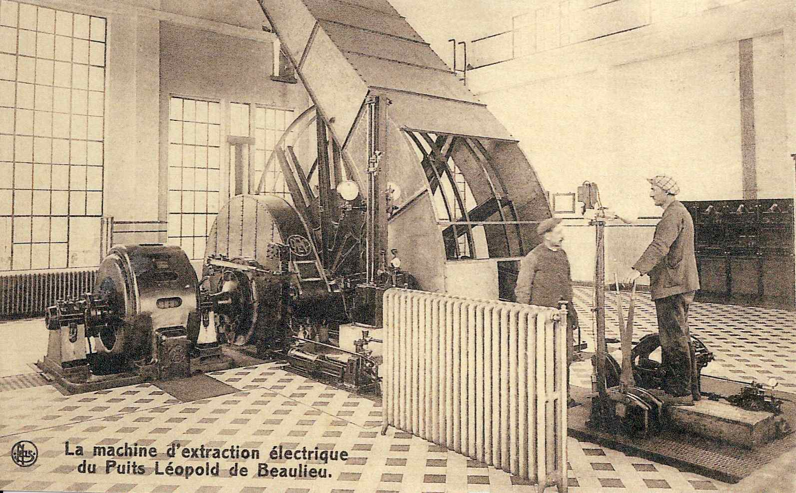 Havré : Puits Léopold de Beaulieu - La machine d'extraction électrique.