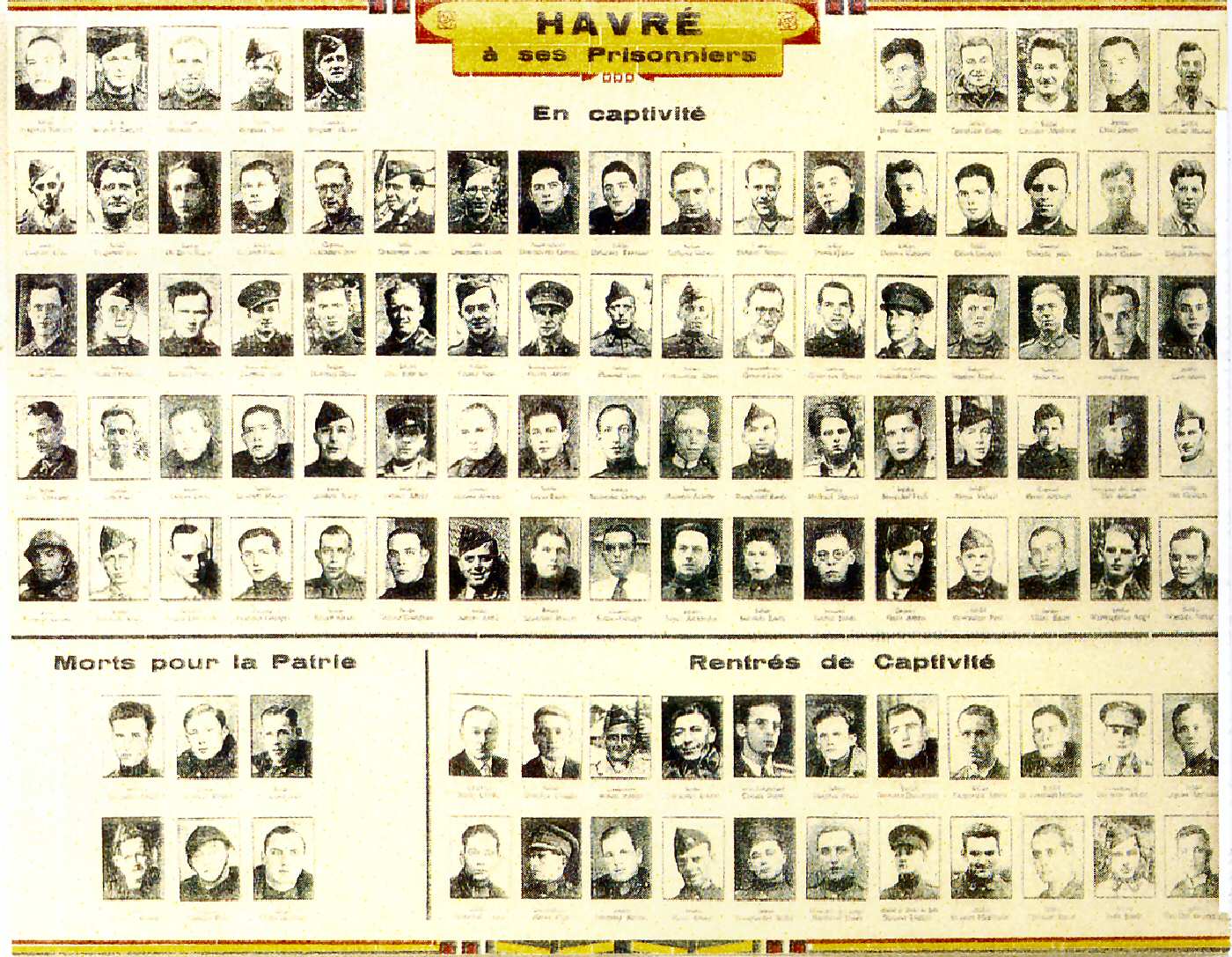 Havré : Prisonniers des la guerre 1940-1945.