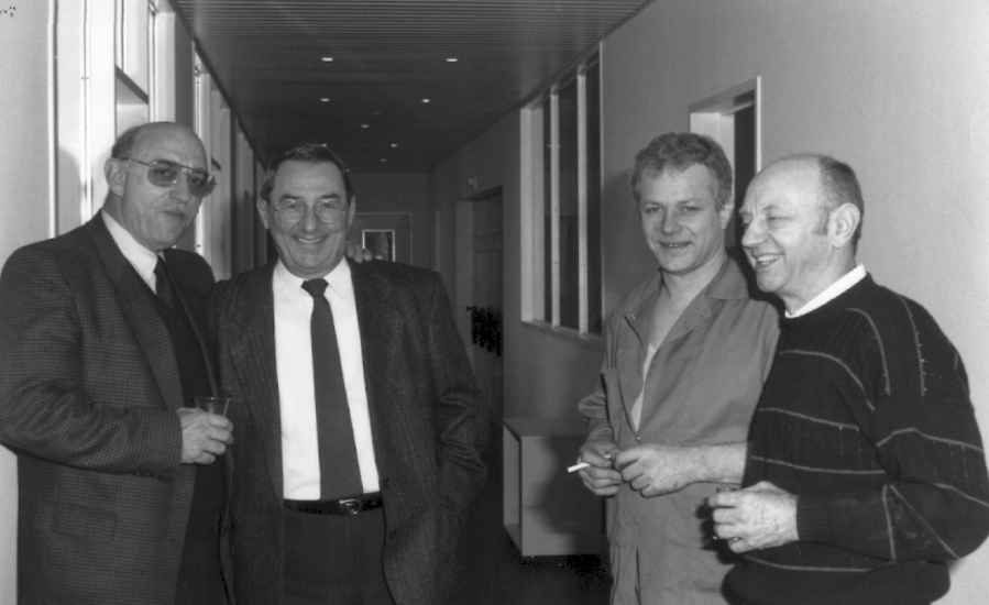 De gauche à droite : Gaston GELY, Jacques DELAYE, Jean-Luc Albert et Enert LERUTH