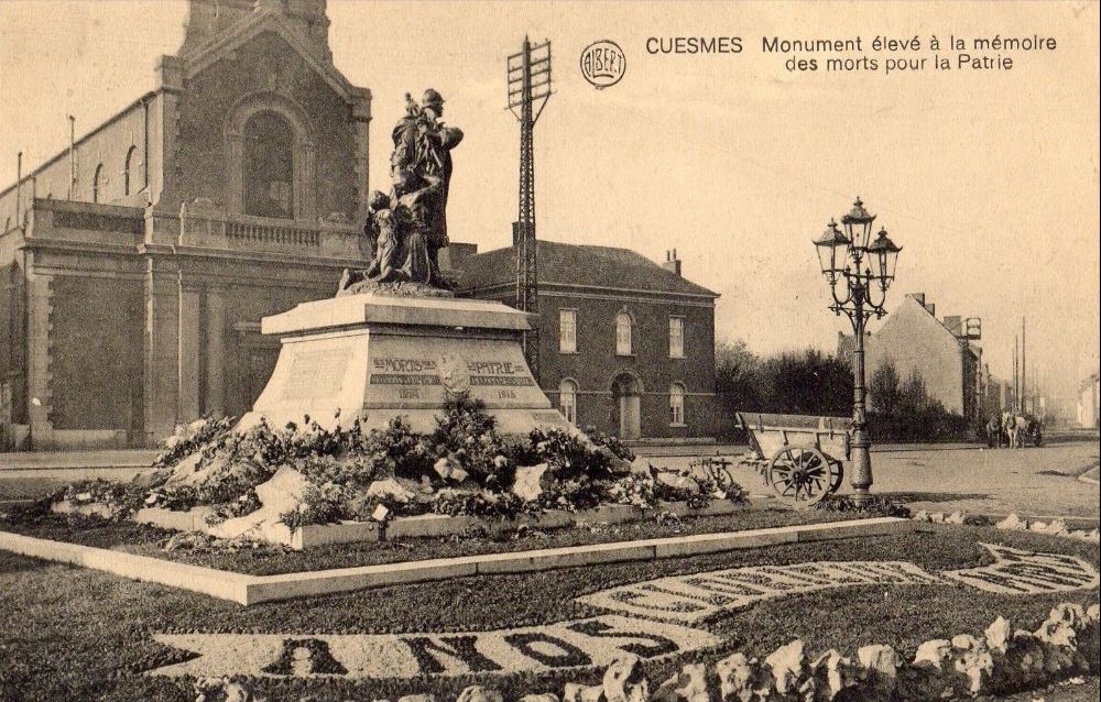 Cuesmes : monument élevé a la mémoire des morts pour la patrie.