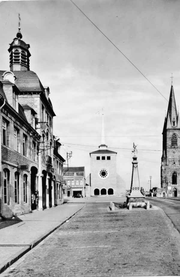 Saint-Ghislain : La nouvelle église en 1960.