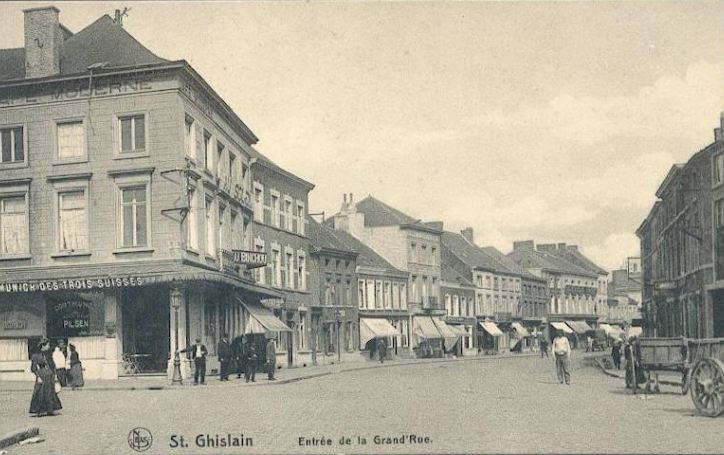 Saint-Ghislain : Entrée de la grand'rue 1917. 