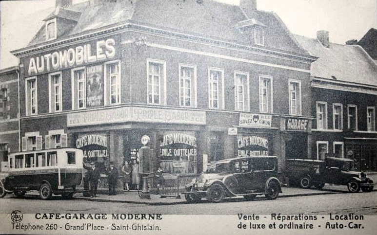 Saint-Ghislain : Café-garage moderne Emile QUITTELIER (vers 1930).