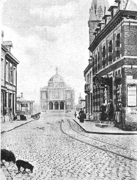 Saint-Ghislain : Vue de l'Hotel de ville en 1901.