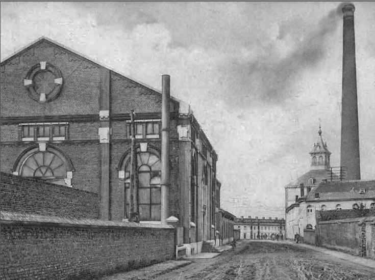 Hornu : Stationcentrale d'électricité entre 1900 et 1910.