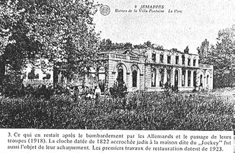 Jemappes : Ruines de la villa romaine - Le parc.