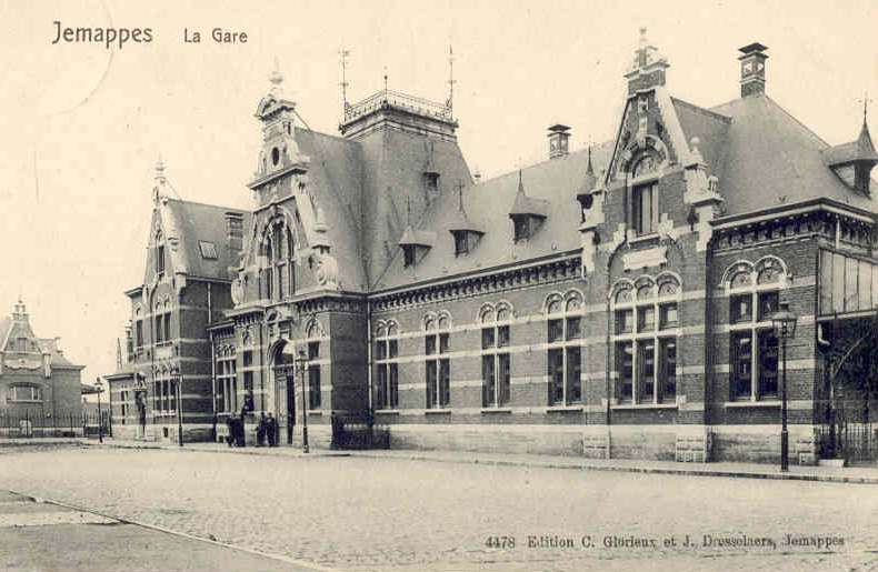 Jemappes : La gare 1907.