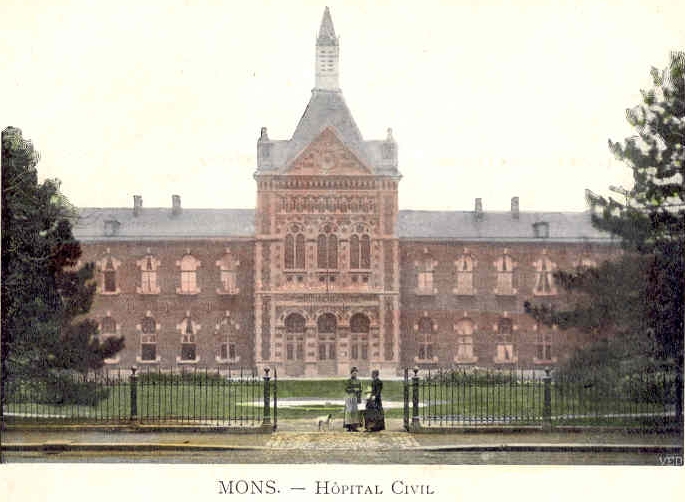 Mons :  Hôpital civil avant 1906.