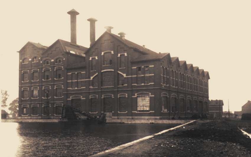 Quaregnon : ancienne centrale électrique (Janvier 1930).