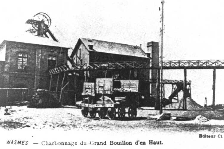 Wasmes : Charbonnages du Borinage Central, puits n°1 dit Grand Bouillon d'en Haut (rue Maréchal Joffre).