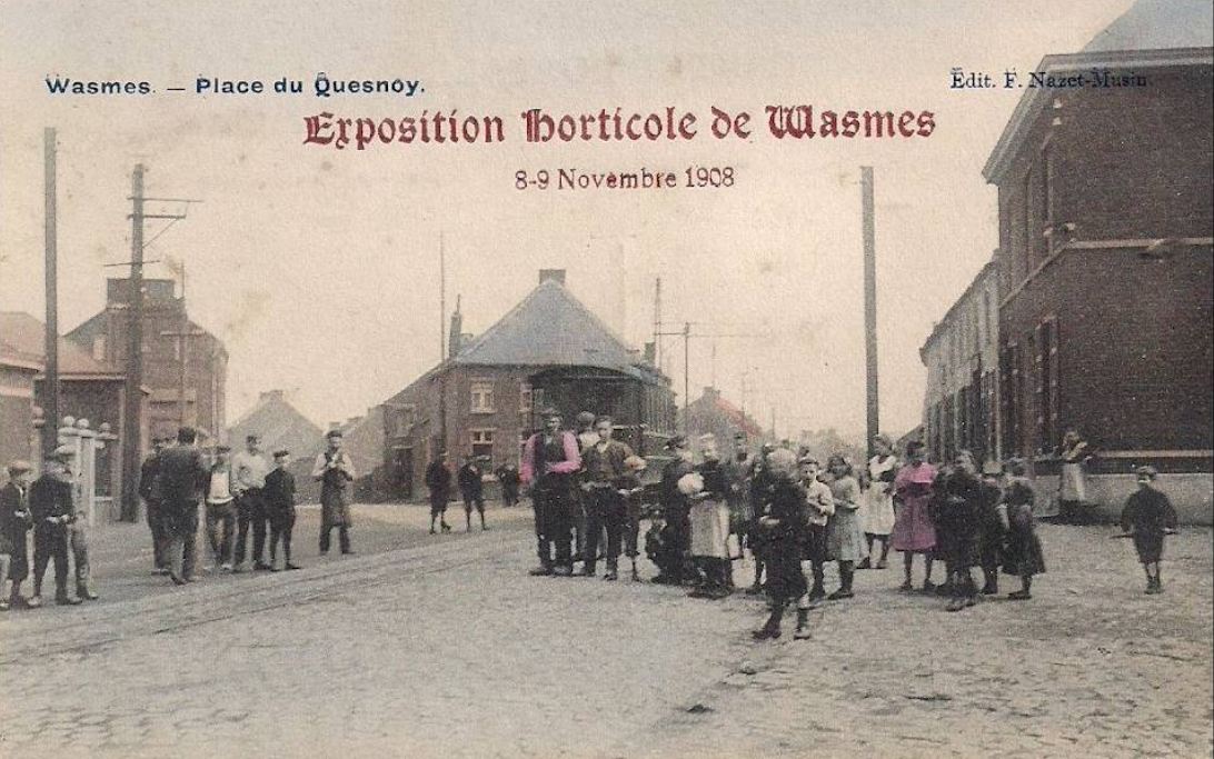 Wasmes : Place du Quesnoy. Exposition Horticole 1908.