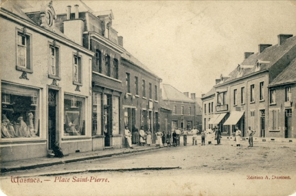 Wasmes : Place Saint-Pierre (1909).